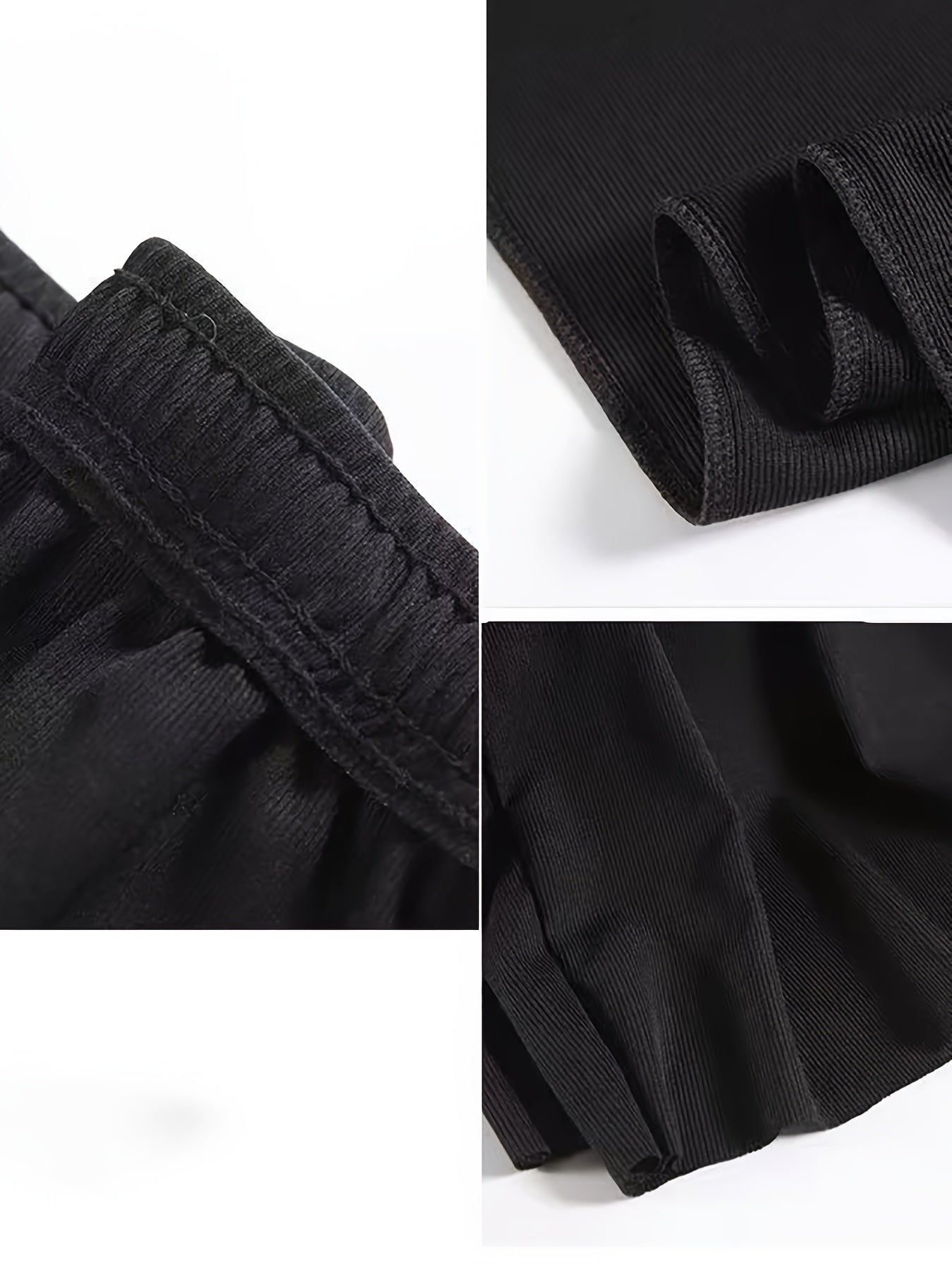 High-Waisted Wide-Leg Pants Straight Leg with Drawstring Waist