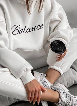 Balance Fleece Tracksuit with Oversized Hoodie and Loose Pants