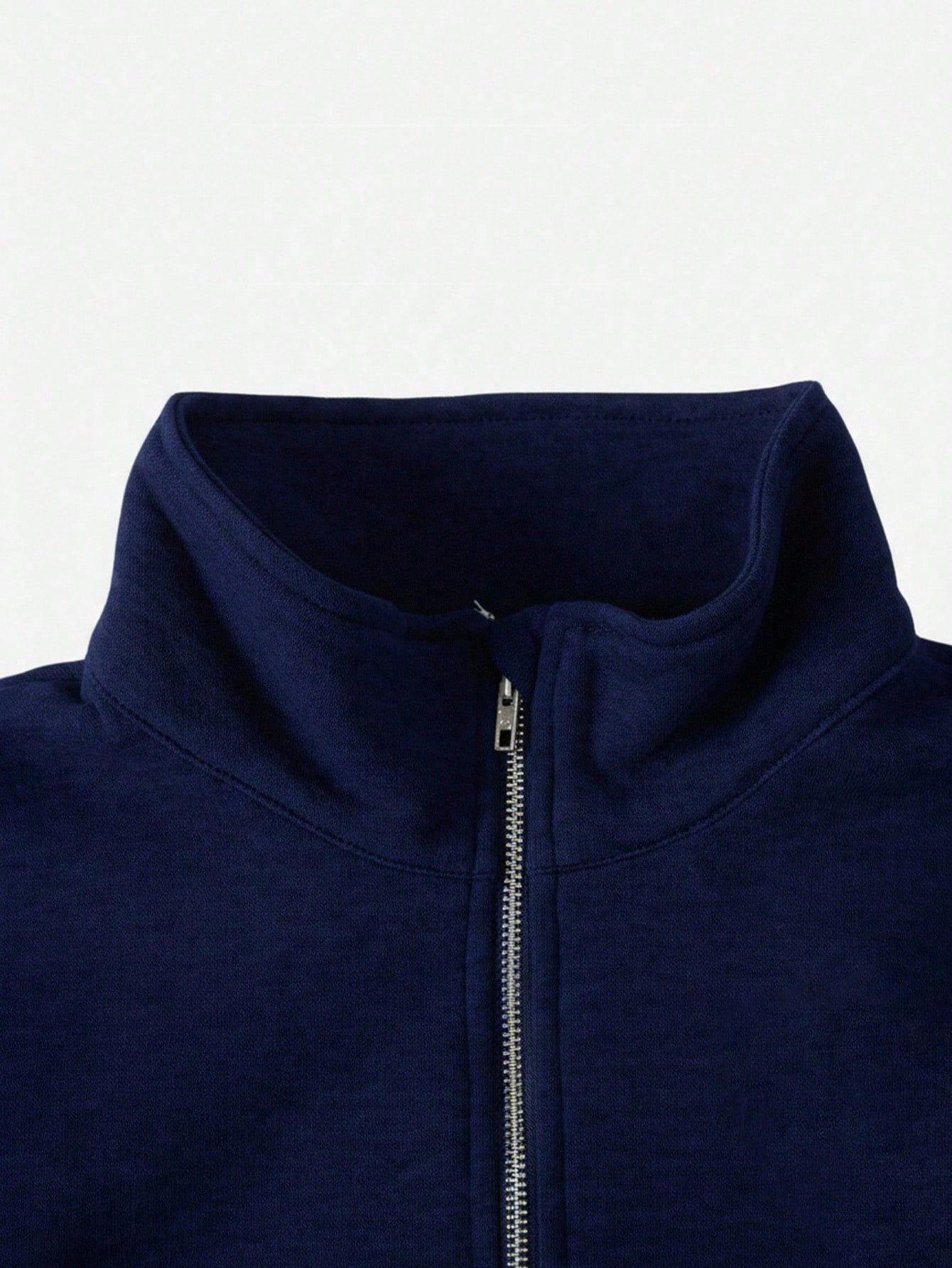 Half Zip Drop Shoulder "TENNIS CLUB" Letter Print Oversized Sweatshirt, Long Sleeve