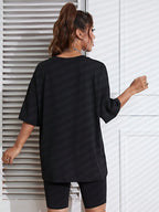 Letter Graphic Drop Shoulder Tee Graphic Tees Women Tops