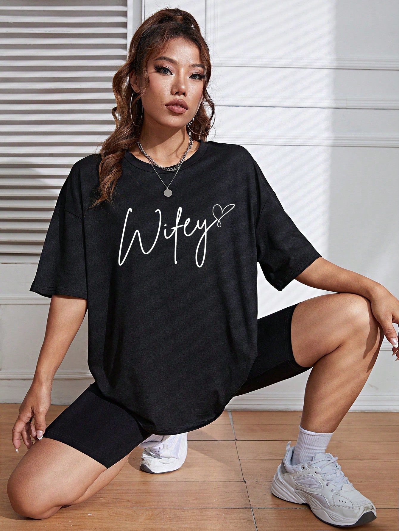 Letter Graphic Drop Shoulder Tee Graphic Tees Women Tops