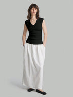 Solid Color Urban Chic Fashion Casual V-Neck Cap Sleeve Knit Blouse