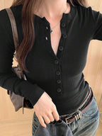 Long Sleeve Thermal Lined Warm Thickened Half-Zip Turtleneck