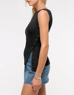 Sleeveless Button Knit Tank Top