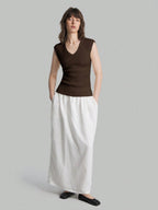 Solid Color Urban Chic Fashion Casual V-Neck Cap Sleeve Knit Blouse
