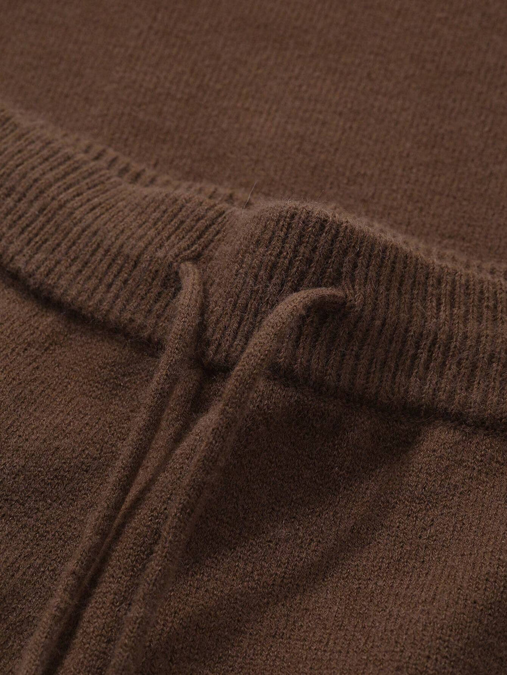 Casual Solid Color Turndown Collar Loose Sweater And Wide Leg Pants 2 Pieces Set