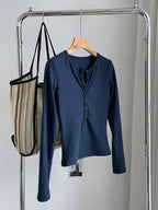 Long Sleeve Thermal Lined Warm Thickened Half-Zip Turtleneck