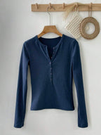 Long Sleeve Thermal Lined Warm Thickened Half-Zip Turtleneck