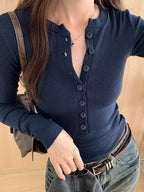 Long Sleeve Thermal Lined Warm Thickened Half-Zip Turtleneck