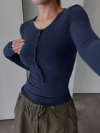 Long Sleeve Thermal Lined Warm Thickened Half-Zip Turtleneck