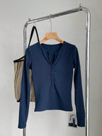 Long Sleeve Thermal Lined Warm Thickened Half-Zip Turtleneck