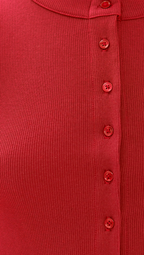 Ribbed Knit Cardigan - Stylish Solid Color T-Shirt with Full-Button Front and Ribbed Detailing, Perfect for Casual Wear