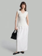 Solid Color Urban Chic Fashion Casual V-Neck Cap Sleeve Knit Blouse