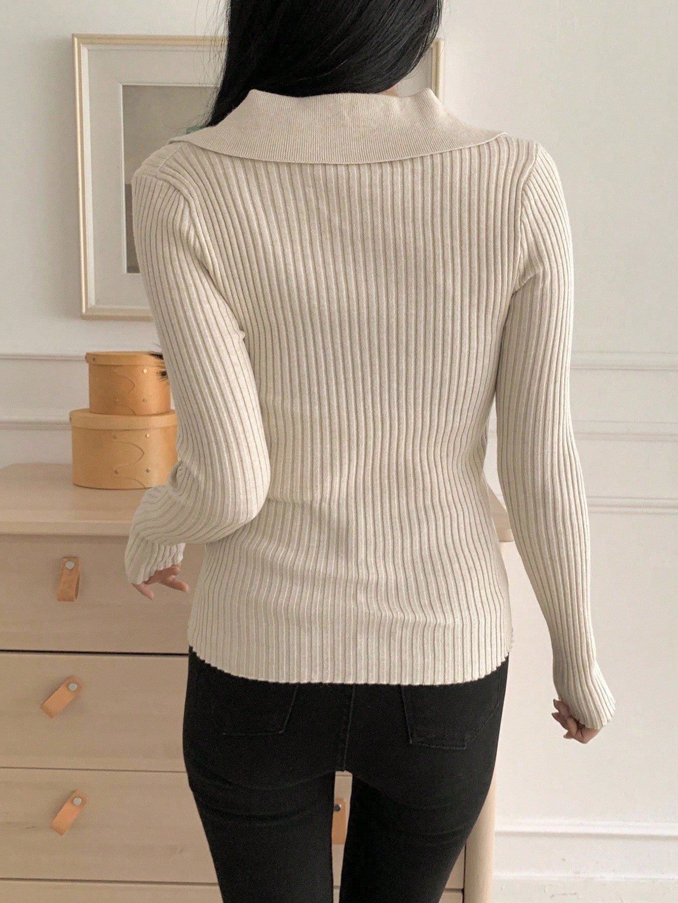 Casual Slim Fit Turtleneck Long Sleeve Sweater