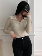 Casual Slim Fit Turtleneck Long Sleeve Sweater