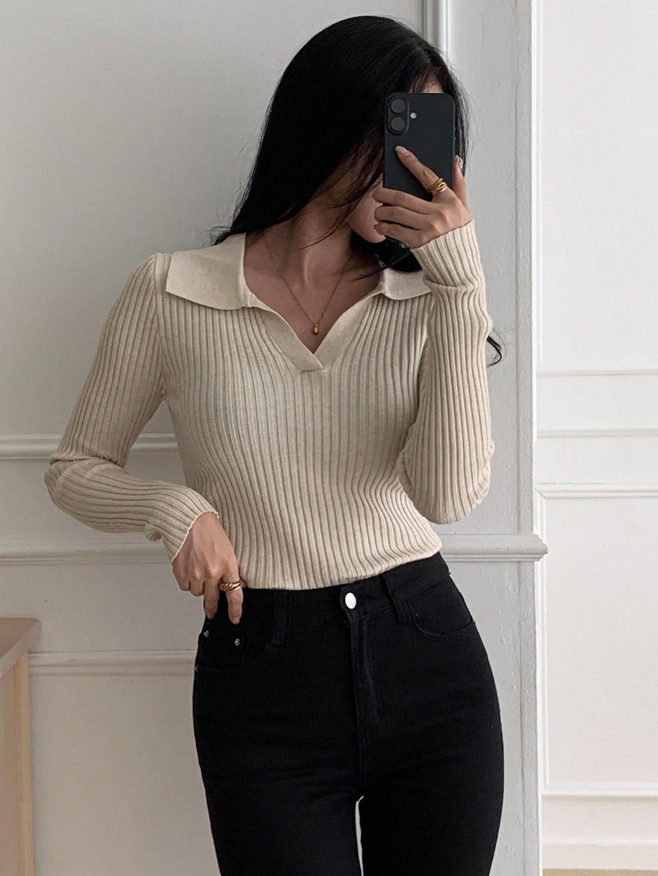 Casual Slim Fit Turtleneck Long Sleeve Sweater