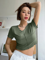 Lettuce Trim Crop Tee