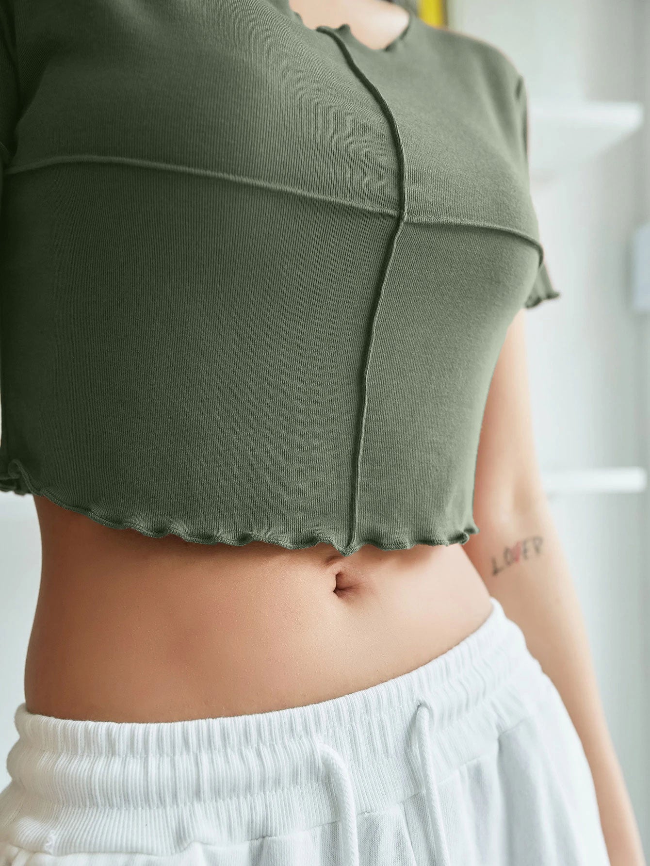 Lettuce Trim Crop Tee