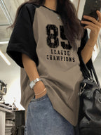 Casual League Champions Graphic Tee Short Sleeve T-shirt