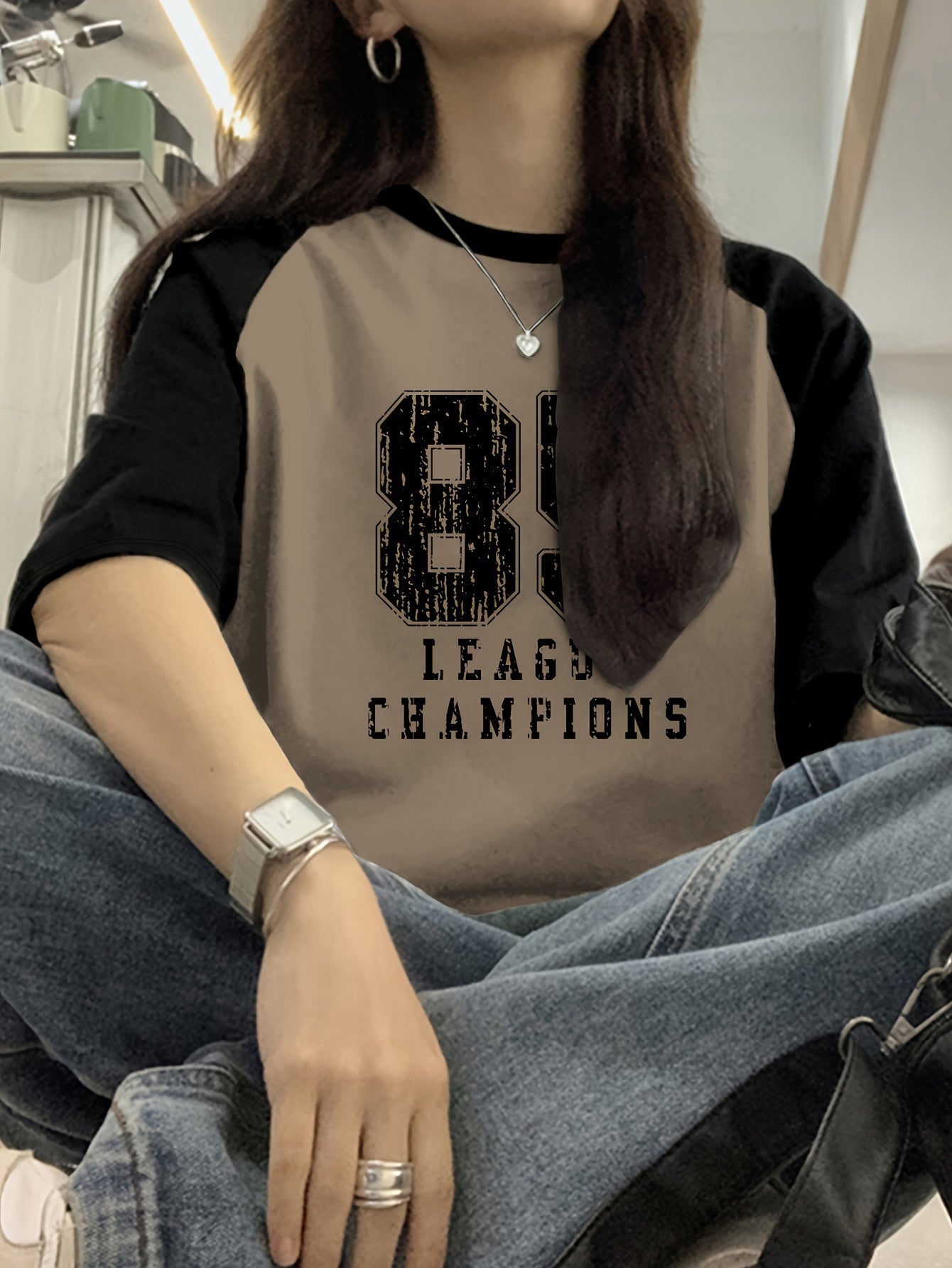 Casual League Champions Graphic Tee Short Sleeve T-shirt