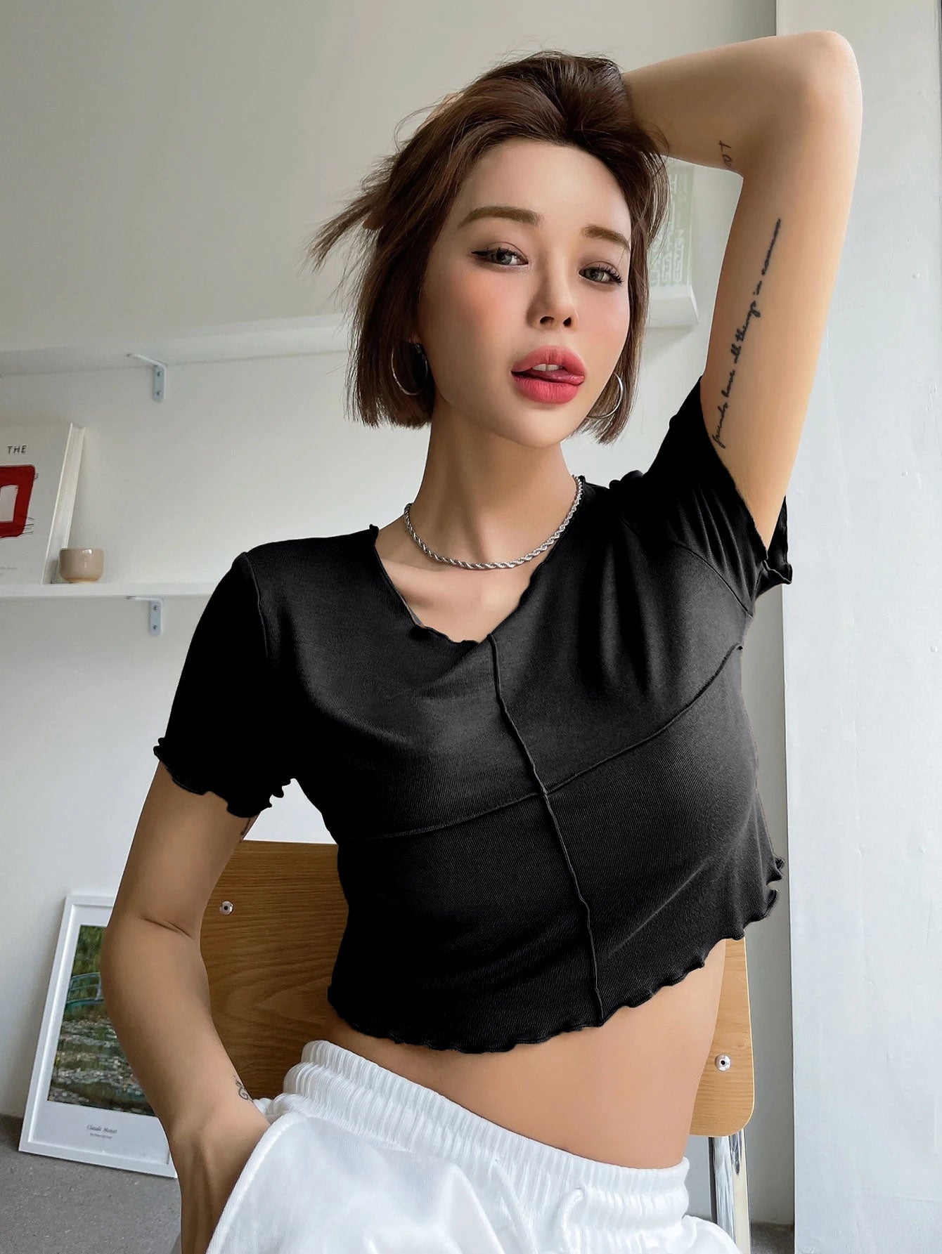 Lettuce Trim Crop Tee