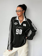Sportswear Graphics White Over Size Long Sleeve Jersey T-Shirt