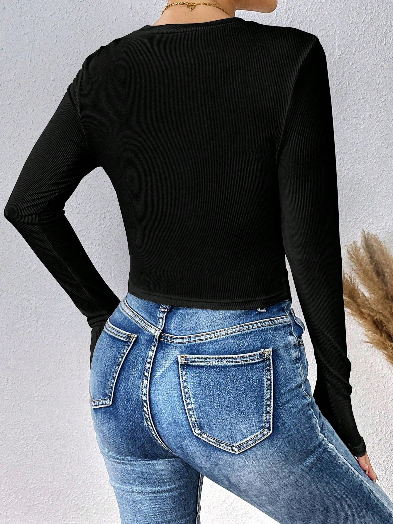 Solid Asymmetrical Hem Tee