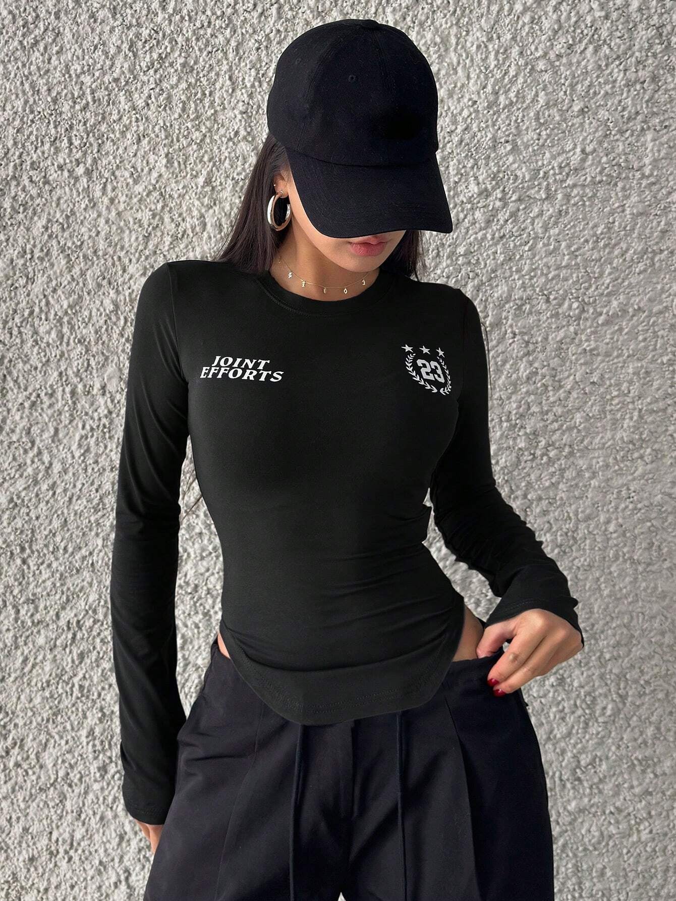 Campus Back To School Sports Jersey Short Sleeve Graphic Curved Hem T-Shirt Jersey
