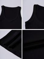 Casual Versatile Solid Color Knit Sports Tank Top