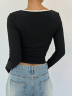Ballet Style Bow Slim Fit Ladies T-Shirt