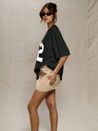 Oversized Baseball T-Shirt Casual Cute Graphic Tee