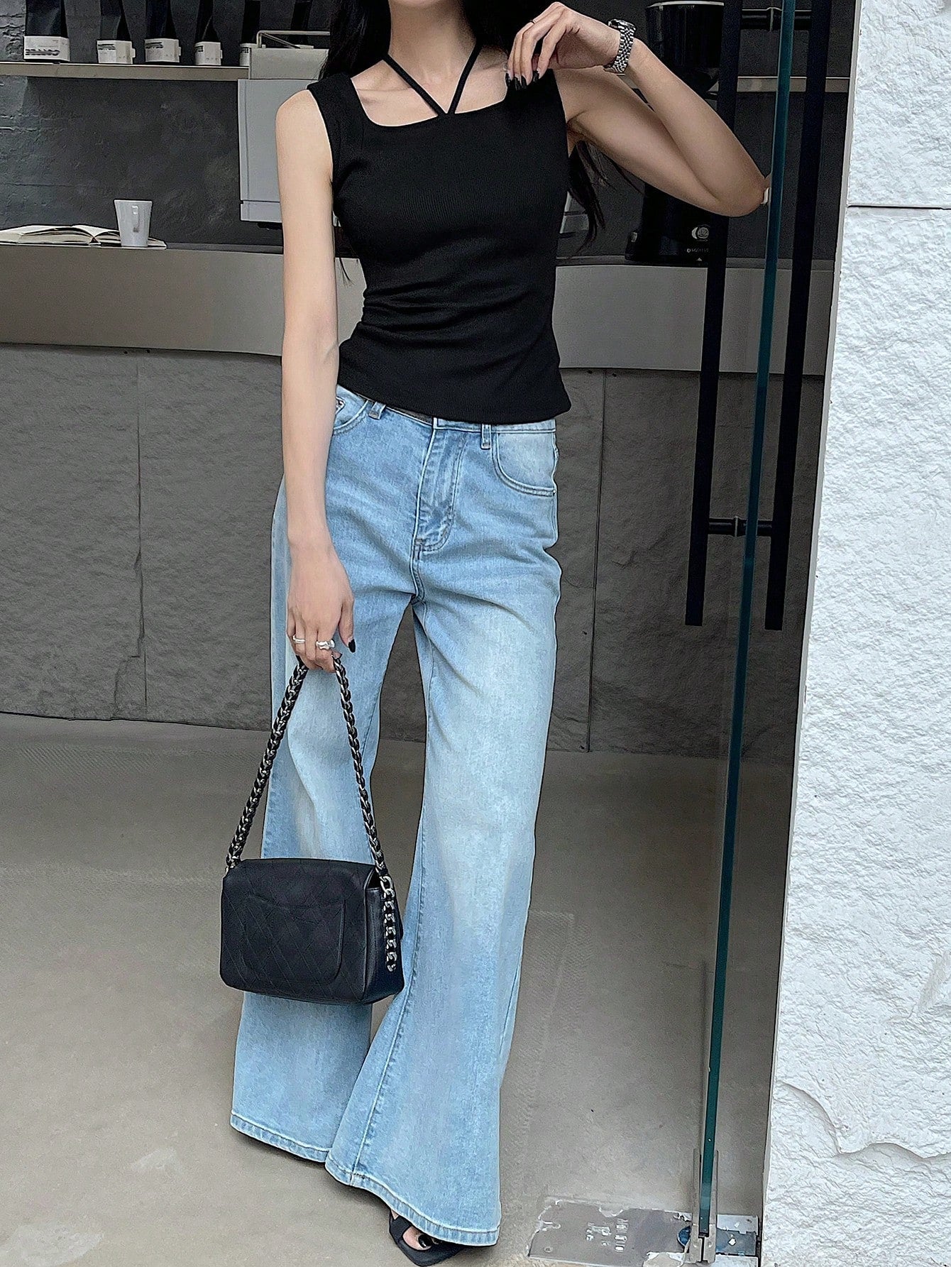 Slim Fit Halter Neck Camisole Top