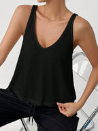 Fashion V-Neck Solid Color Loose Camisole Tank Top