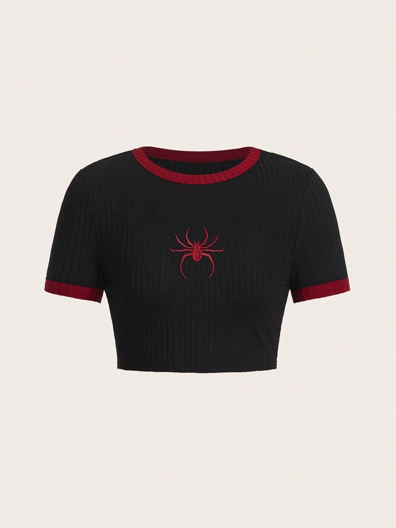 Spider Short Sleeve Crop T-Shirt