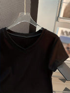 Women's Elegant V-Neck Short Sleeve T-Shirt