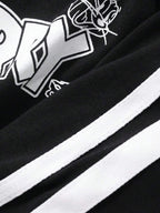 TOM AND JERRY X DAZY Women's Casual Loose Fit 3/4 Sleeve Letter Print Sport T-Shirt