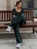 Summer Solid Color Round Neck Short Sleeve Slim Fit T-Shirt