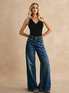 Solid Ribbed Knit Tank Top, Summer Top