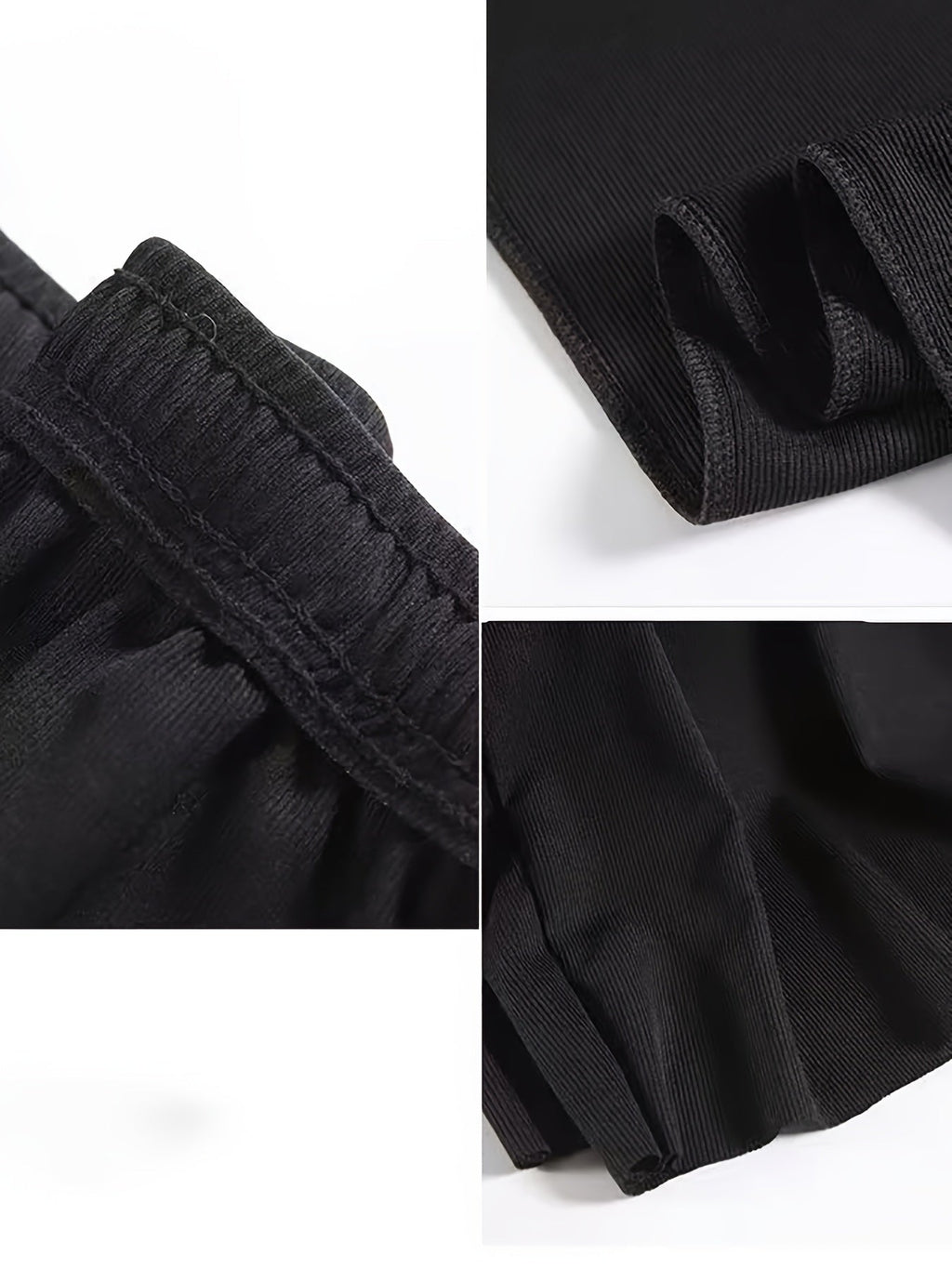 High-Waisted Wide-Leg Pants Straight Leg with Drawstring Waist