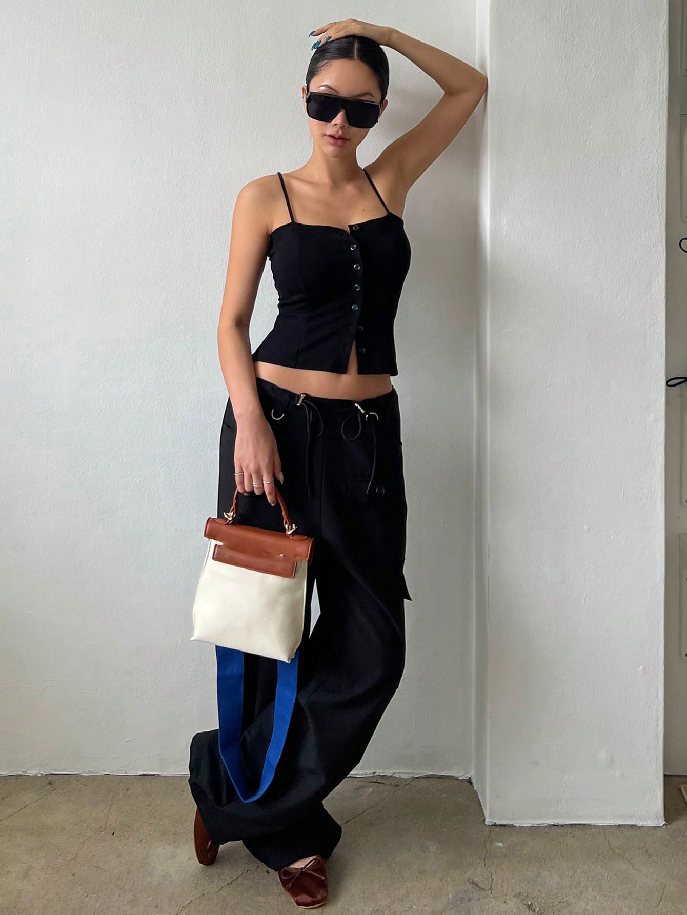 Button Front Cami Top For Women