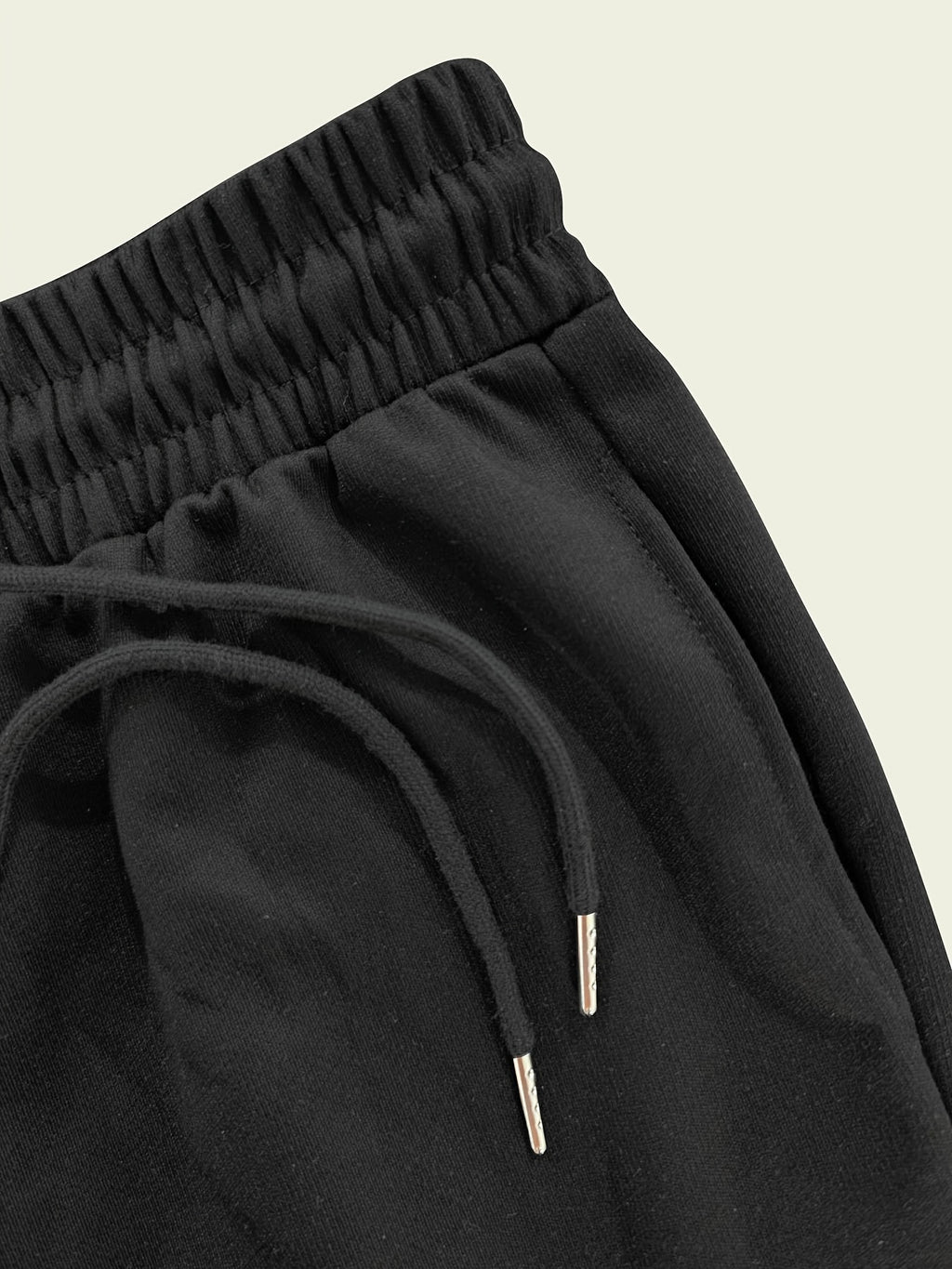 Drawstring Elastic Waist Sweatpants, Loose Fit Straight-Leg Joggers