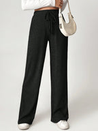 Solid Drawstring Slant Pocket Sweatpants
