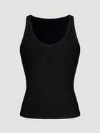Casual Versatile Solid Color Knit Sports Tank Top