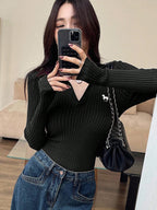Casual Slim Fit Turtleneck Long Sleeve Sweater