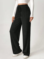 Solid Drawstring Slant Pocket Sweatpants