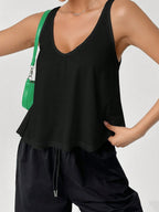 Fashion V-Neck Solid Color Loose Camisole Tank Top