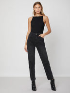 Sleeveless Top with Fine Shoulder Straps