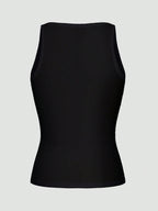 Casual Versatile Solid Color Knit Sports Tank Top