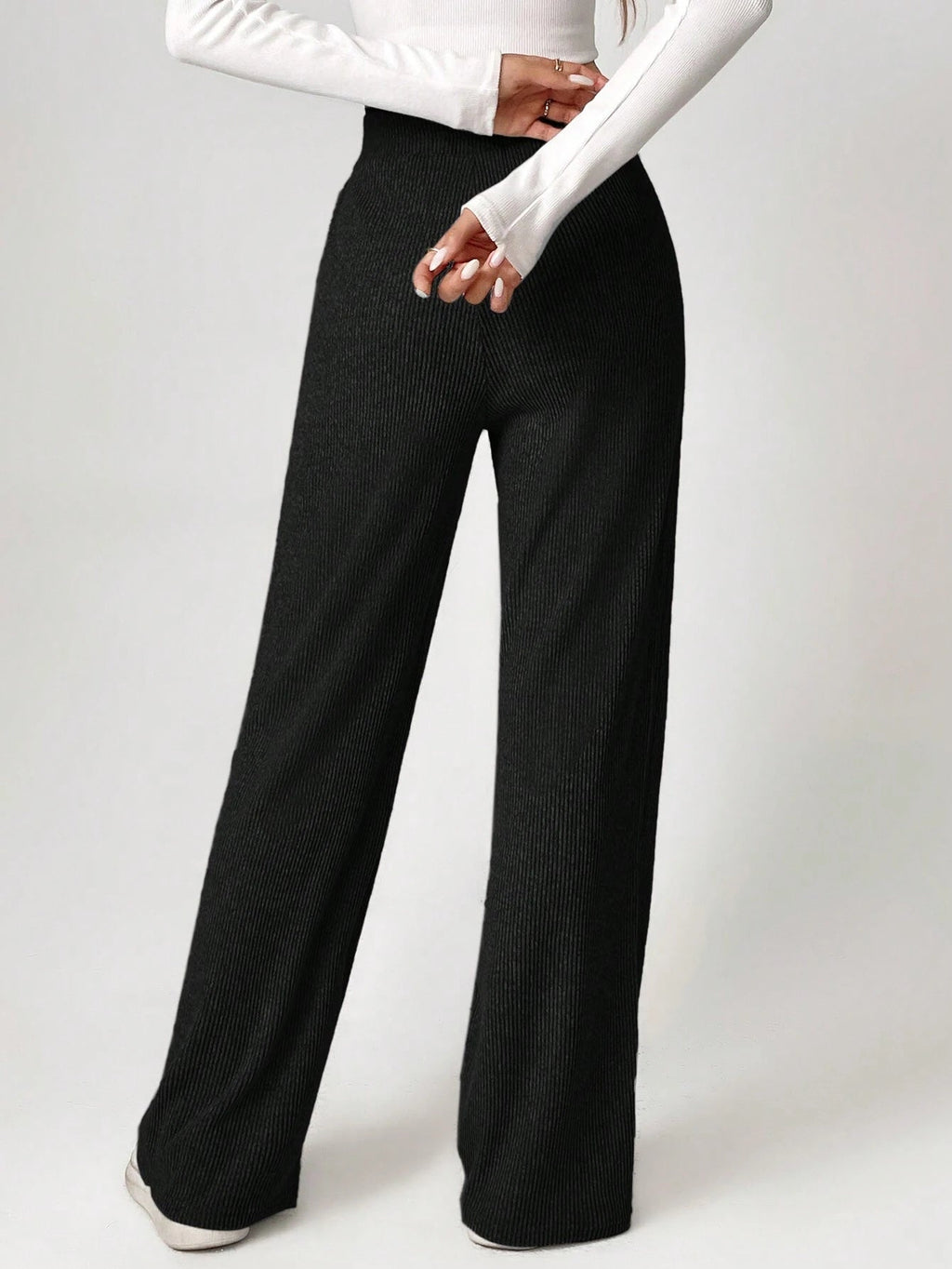 Solid Drawstring Slant Pocket Sweatpants