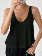 Fashion V-Neck Solid Color Loose Camisole Tank Top